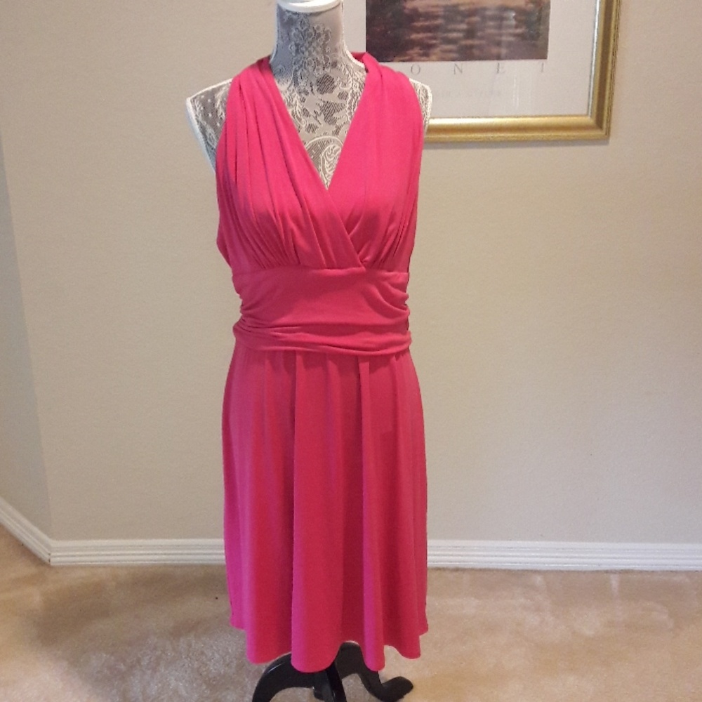 Pink halter dress